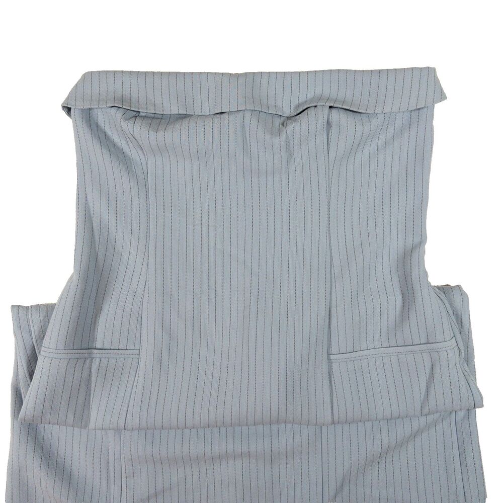 Abercrombie & Fitch Blue Pinstripe Midi Dress NWT Removable Straps L - Picture 12 of 16